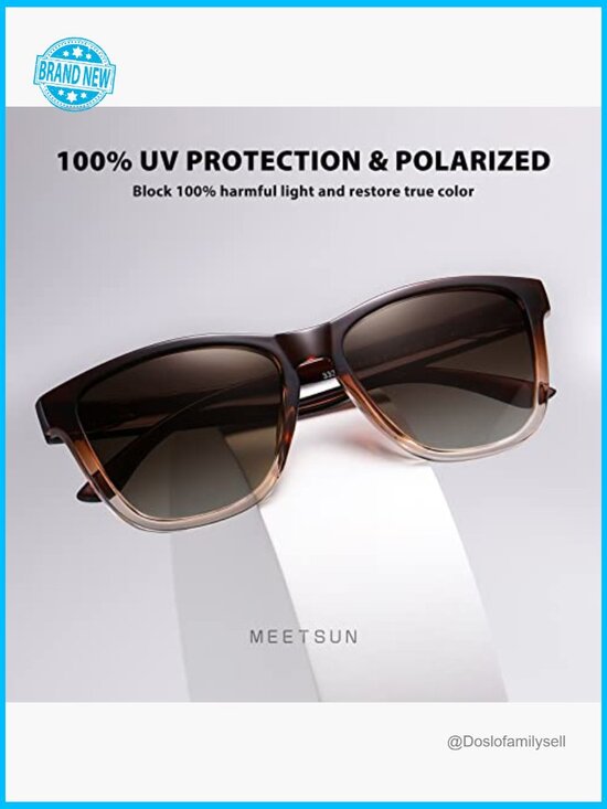 Polarized Retro Sunglasses UV400 Protection Trendy Classic Wrap Around Style